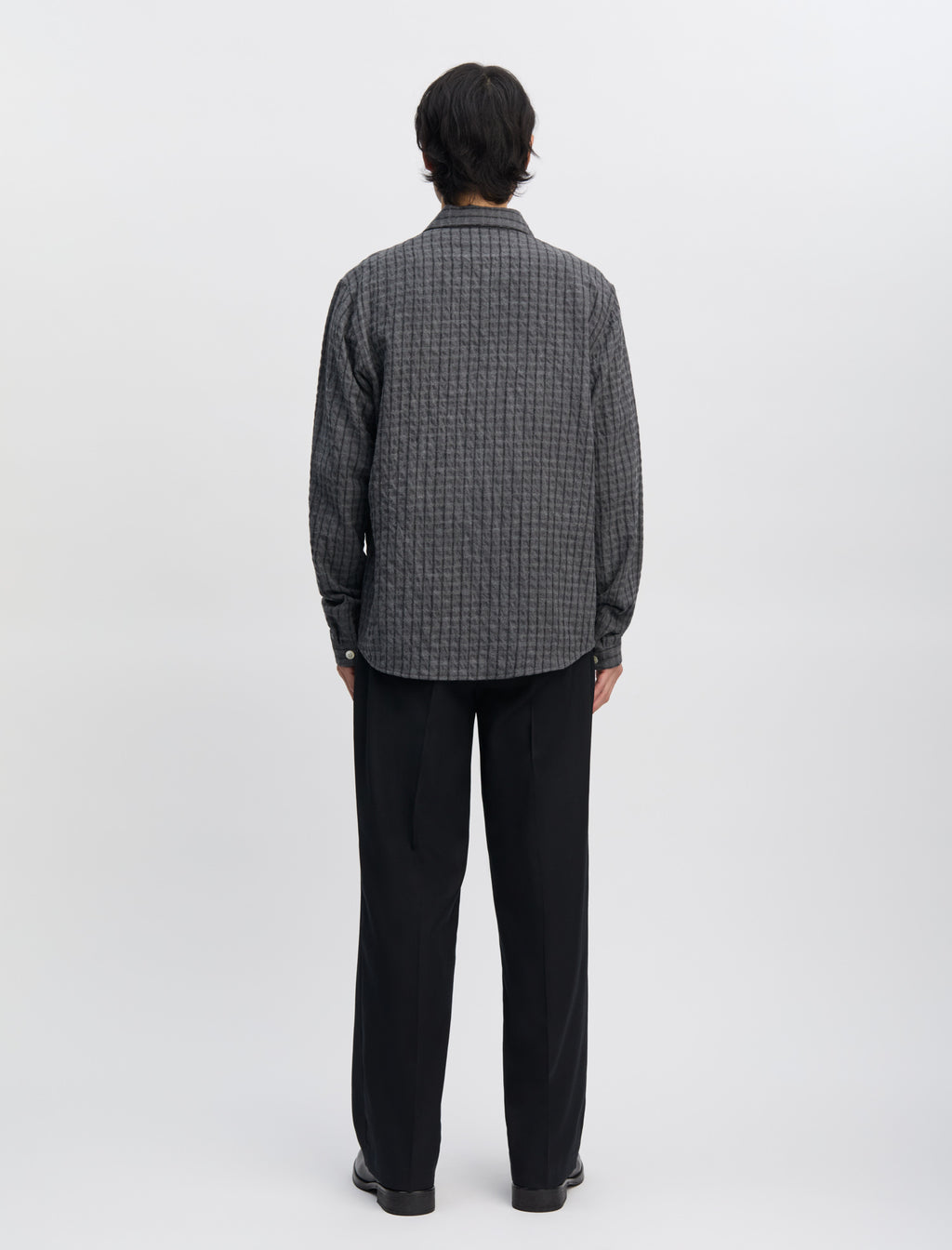 ANOTHER Overshirt 1.0 JPN : Grey/Black Stripe