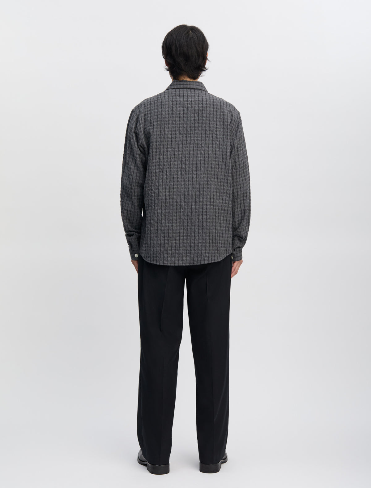 ANOTHER Overshirt 1.0 JPN : Grey/Black Stripe