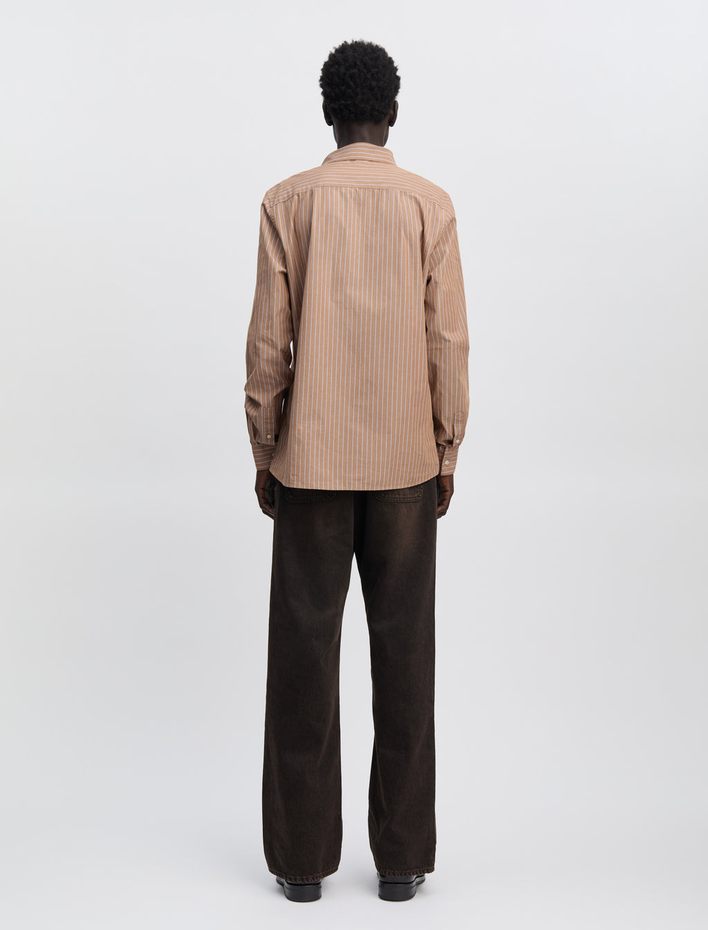 ANOTHER SHIRT 3.0 BROWN WHITE STRIPE