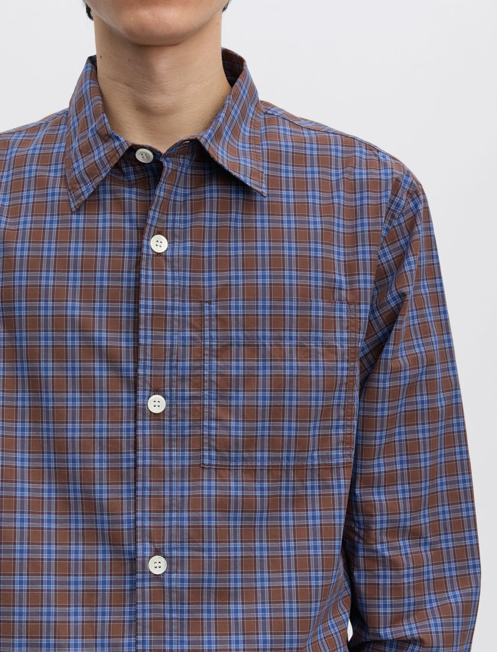 ANOTHER SHIRT 4.0 BROWN BLUE CHECK