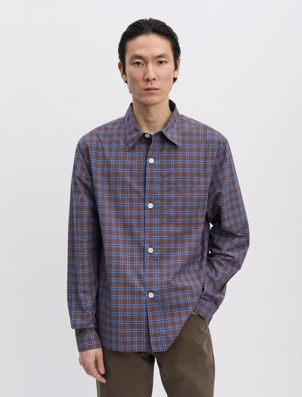 ANOTHER SHIRT 4.0 BROWN BLUE CHECK