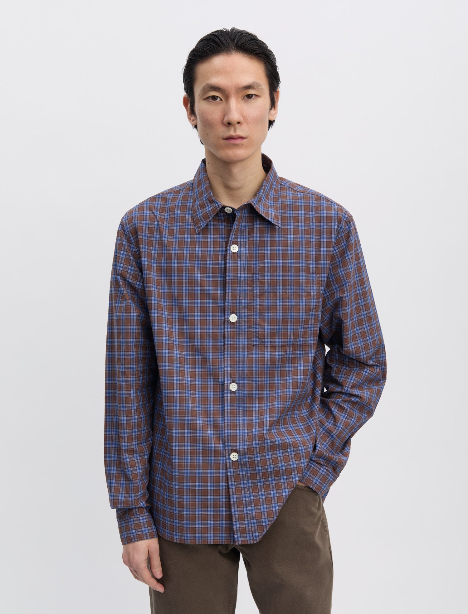 ANOTHER SHIRT 4.0 BROWN BLUE CHECK
