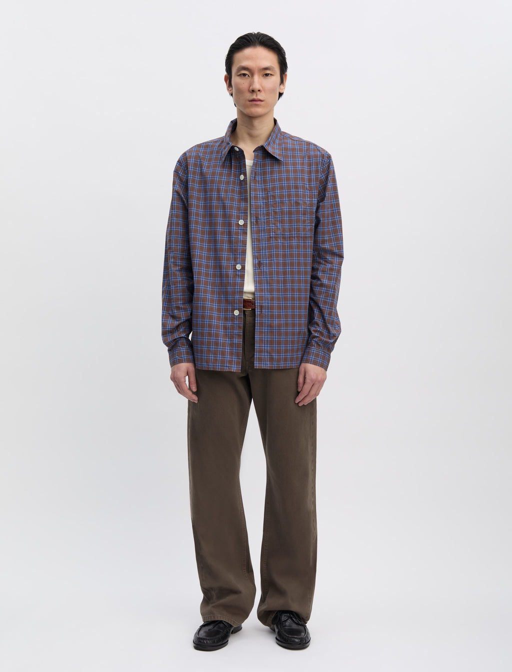 ANOTHER SHIRT 4.0 BROWN BLUE CHECK