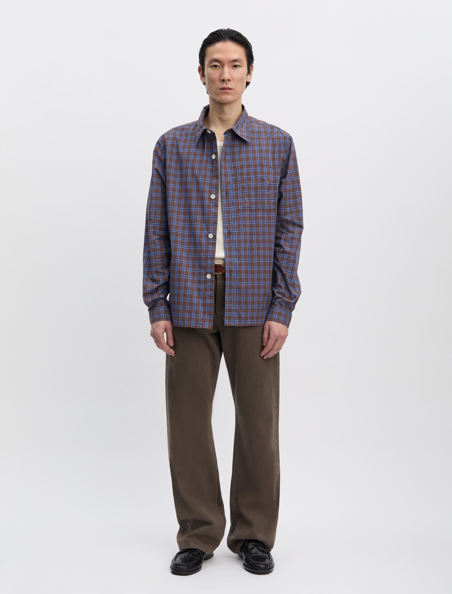 ANOTHER SHIRT 4.0 BROWN BLUE CHECK