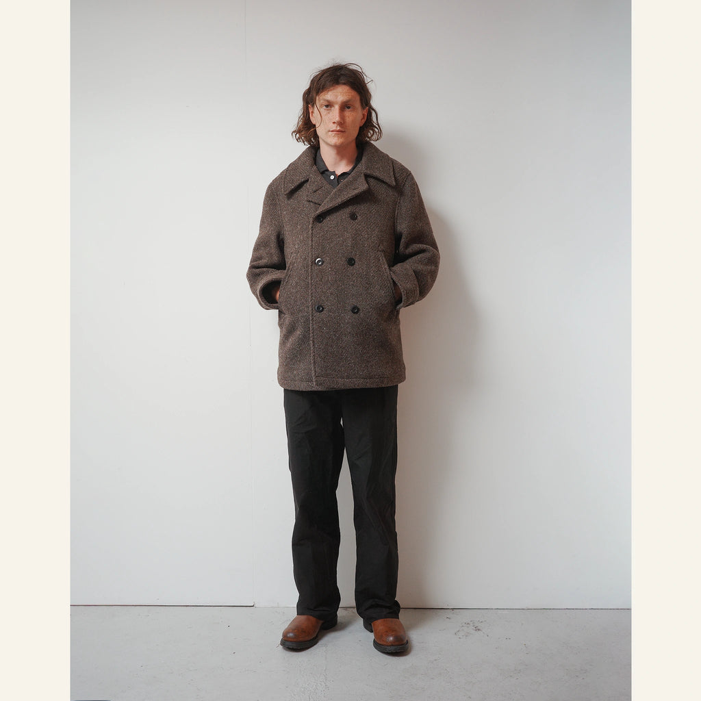 BALWEN PEACOAT UNDYED WOOL : LOAM