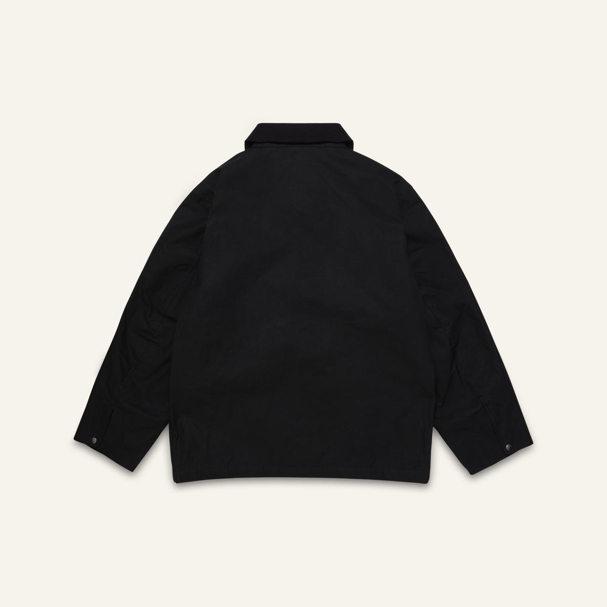 BLANKET JACKET COTTON DRY WAX : BLACK