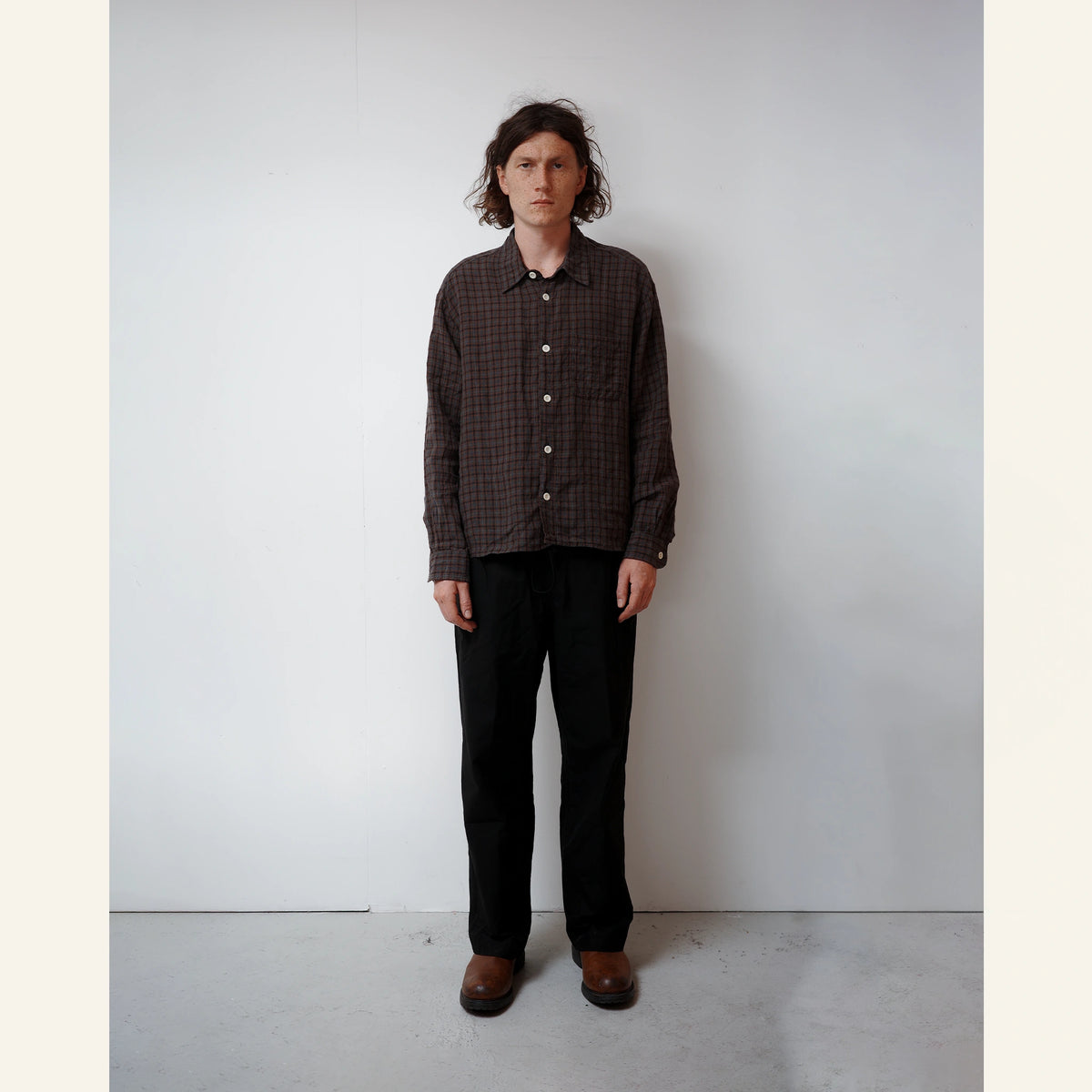 FARMER SHIRT DISHCLOTH LINEN : DUSK