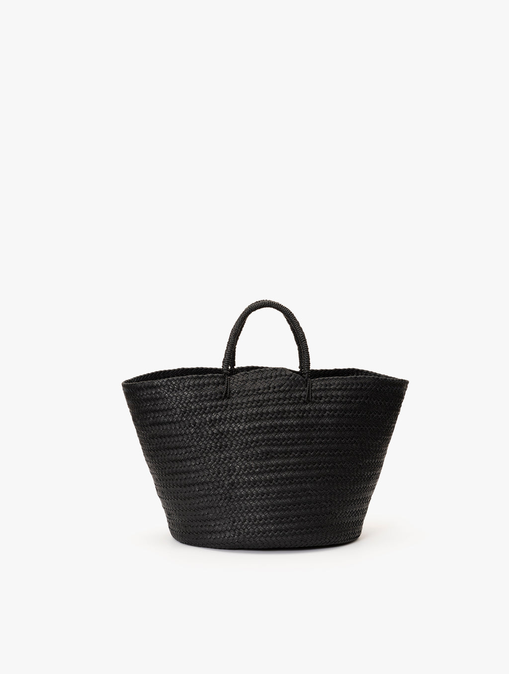 COW LEATHER BASKET L : BLACK