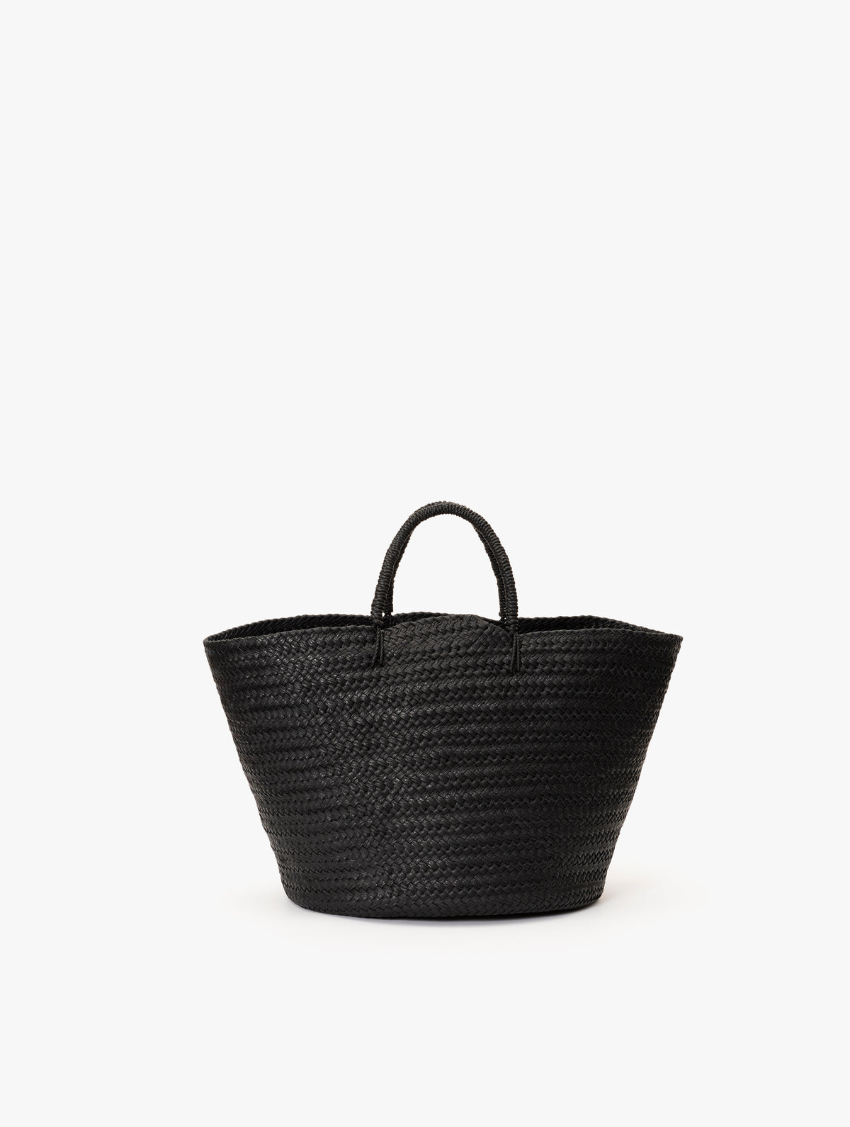 COW LEATHER BASKET L : BLACK