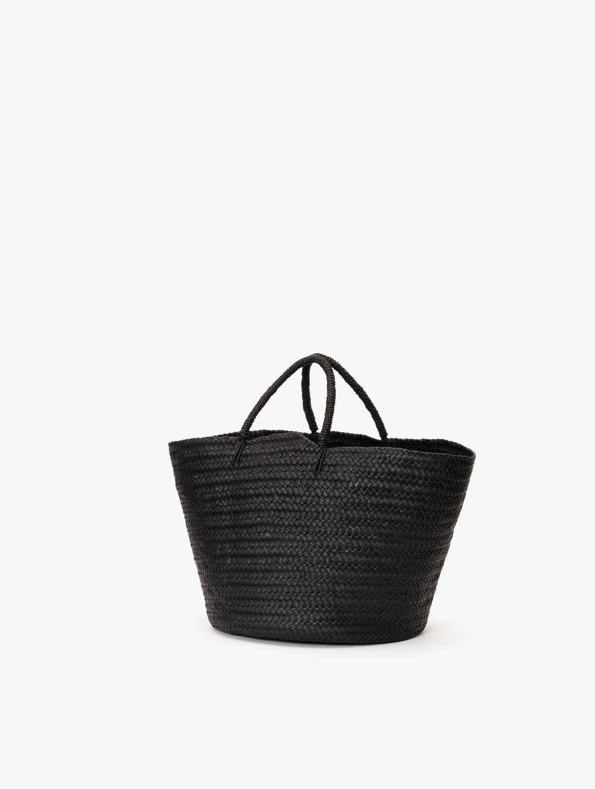 COW LEATHER BASKET L : BLACK