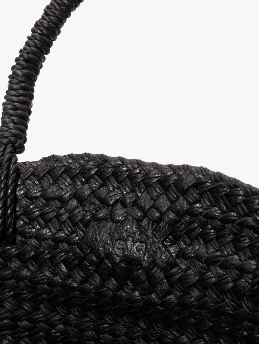 COW LEATHER BASKET L : BLACK