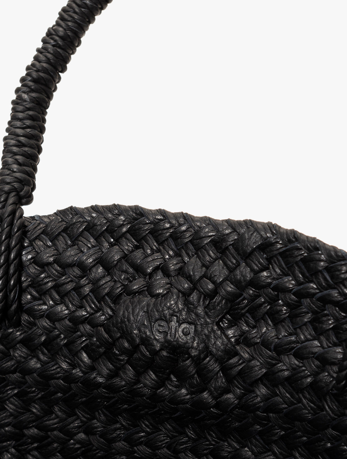 COW LEATHER BASKET L : BLACK