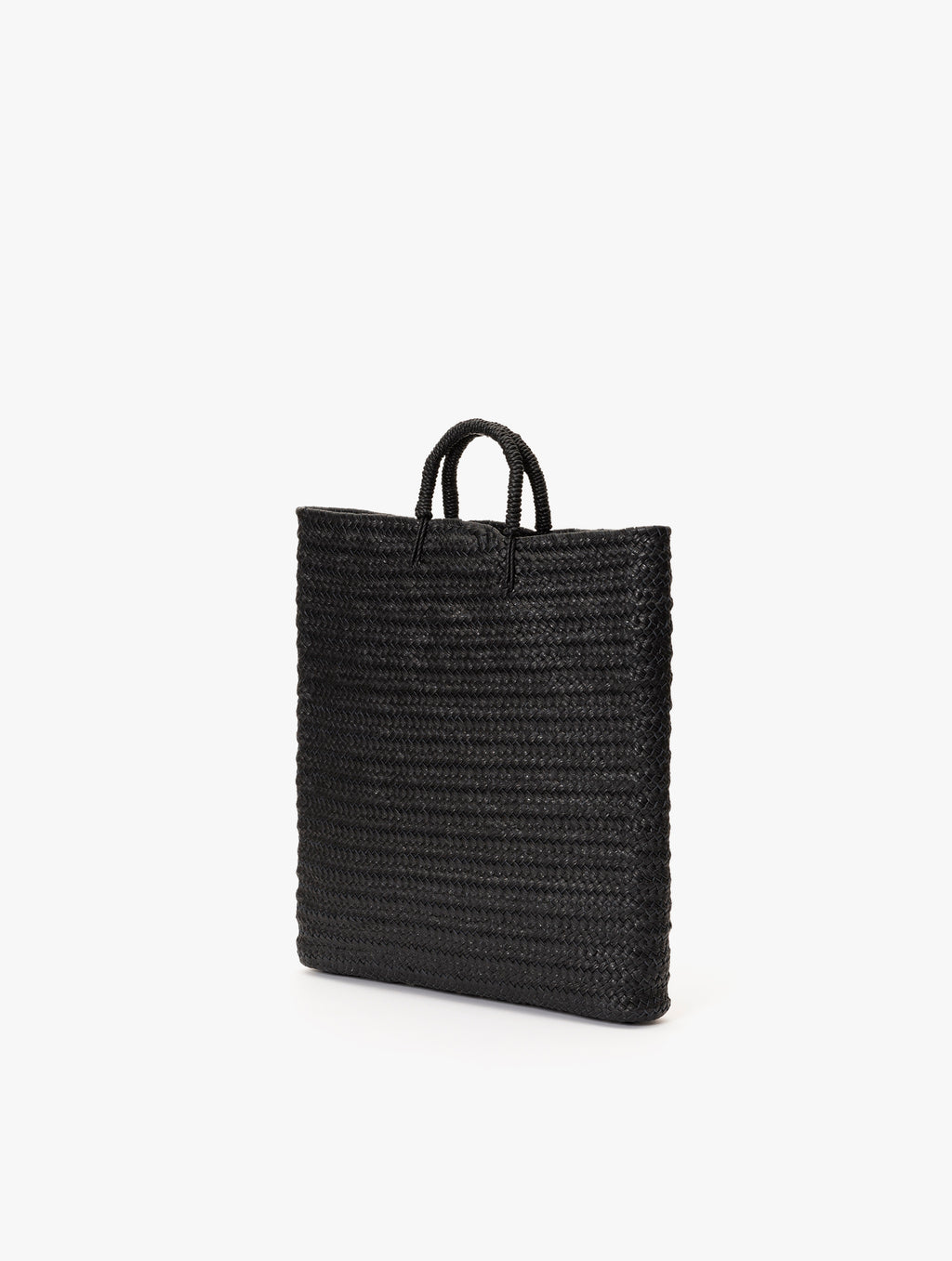 COW LEATHER BRIEF BASKET M : BLACK