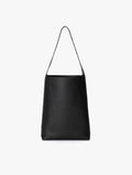 COW LEATHER SHOULDER BAG M : BLACK