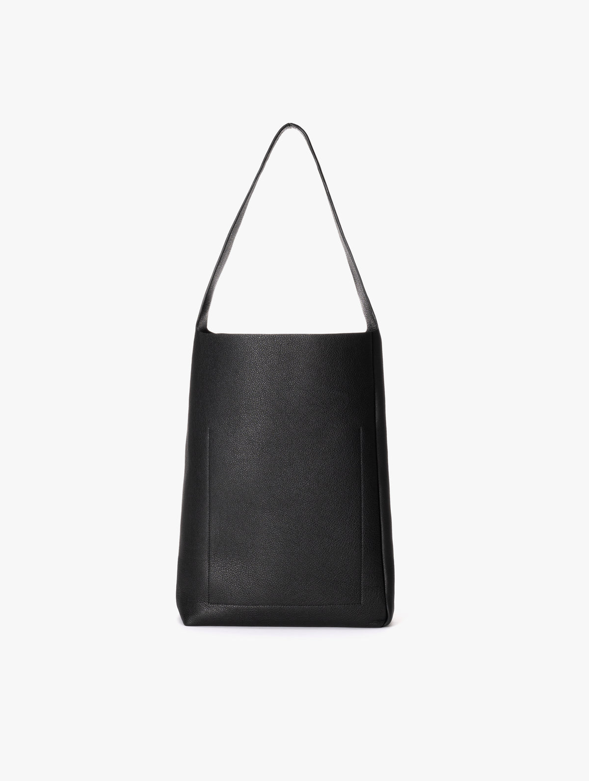 COW LEATHER SHOULDER BAG M : BLACK