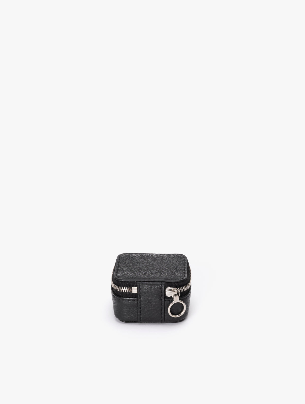 COW LEATHER SMALL CONTAINER A : BLACK