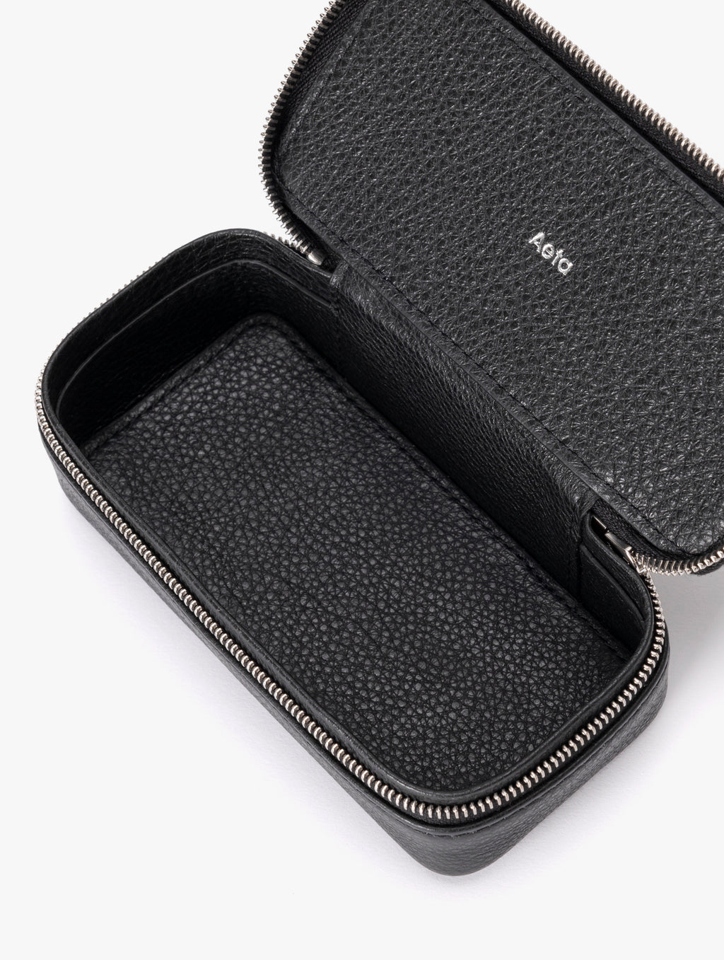 COW LEATHER SMALL CONTAINER B : BLACK
