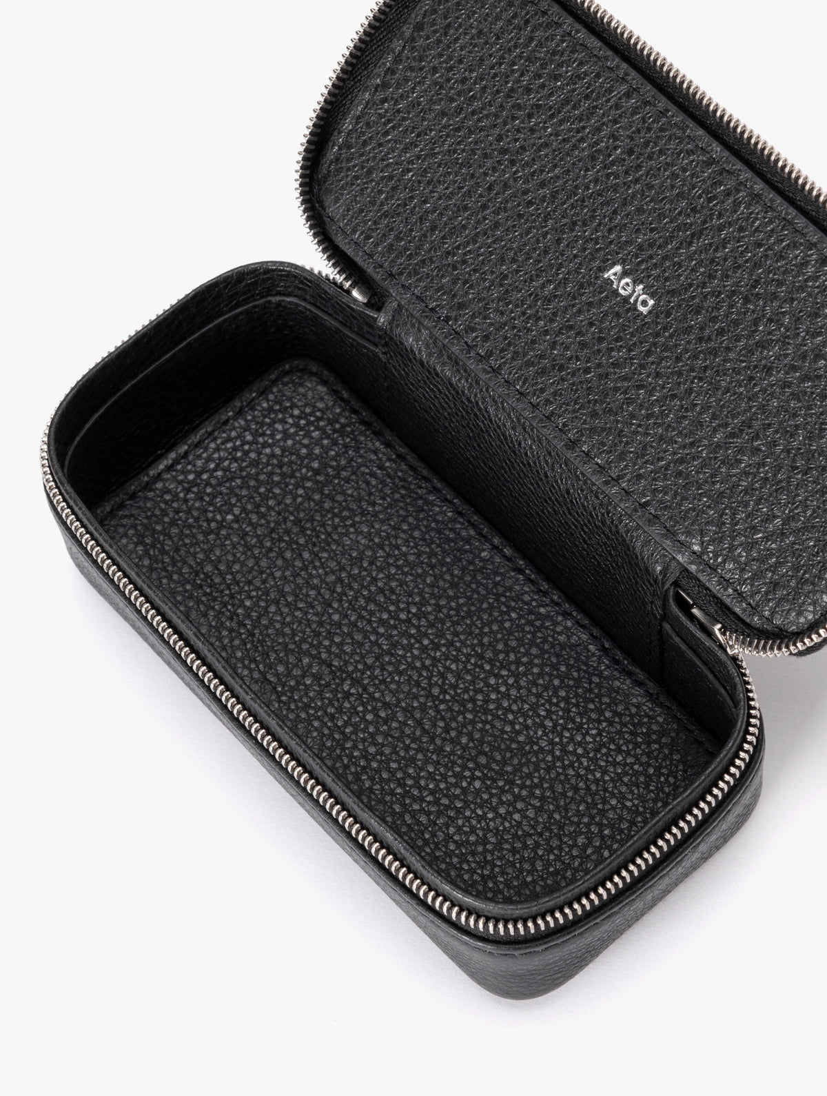 COW LEATHER SMALL CONTAINER B : BLACK