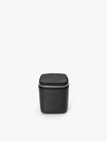 COW LEATHER SMALL CONTAINER D : BLACK