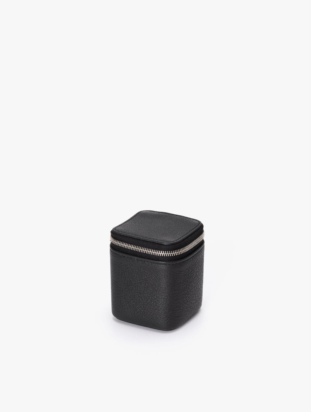 COW LEATHER SMALL CONTAINER D : BLACK