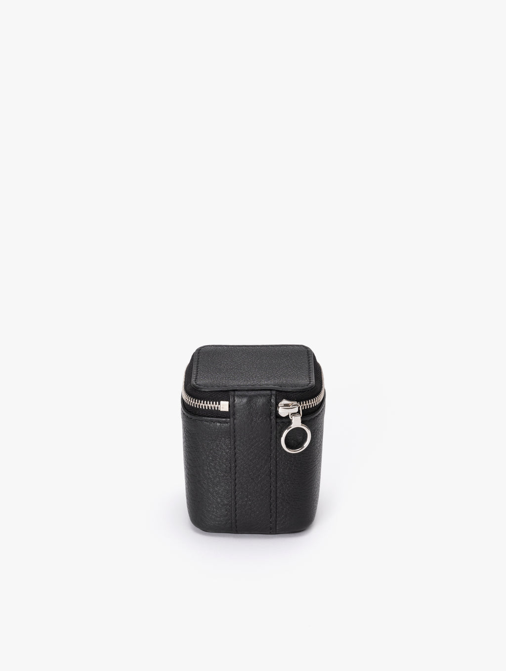 COW LEATHER SMALL CONTAINER D : BLACK