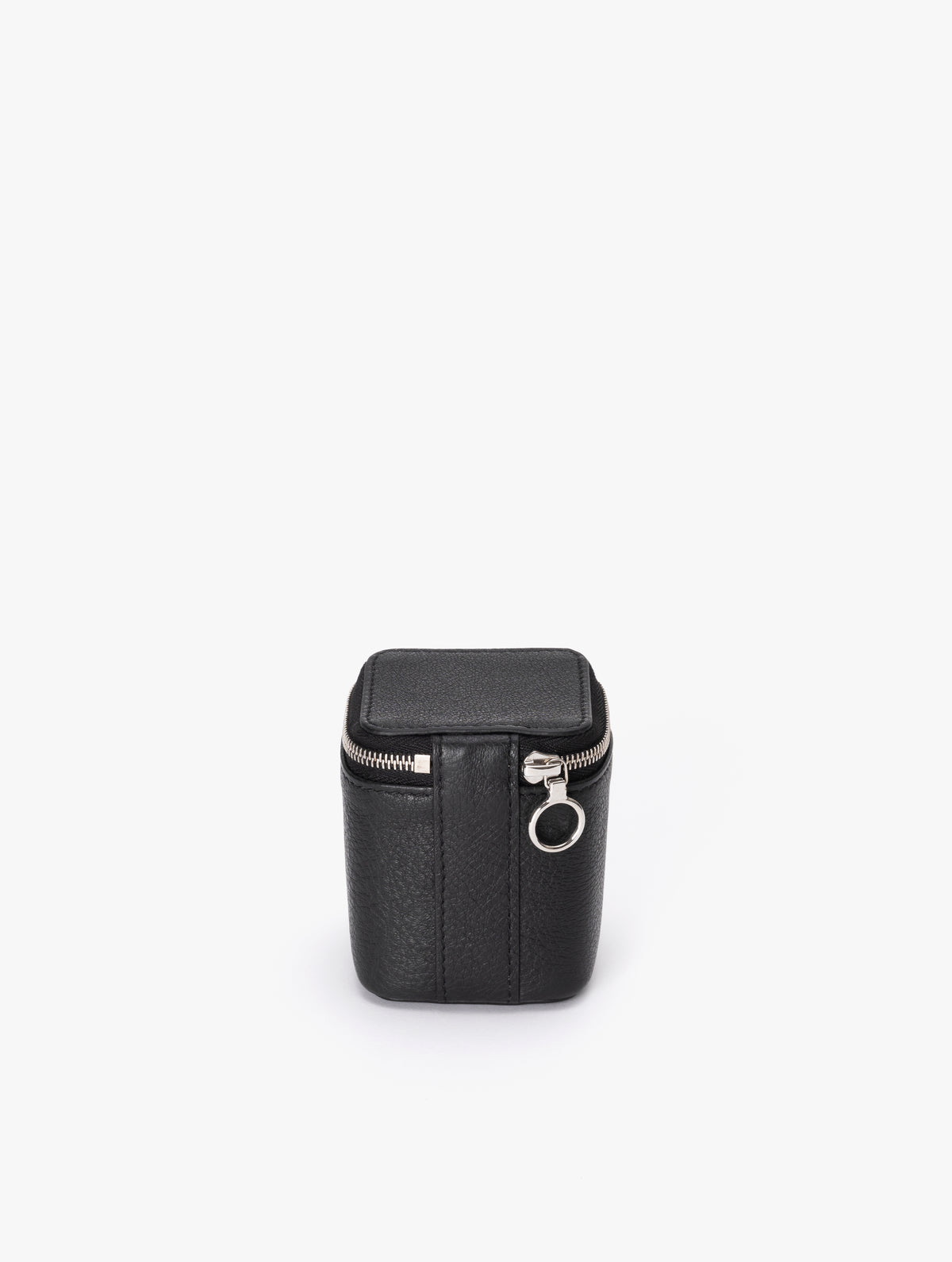 COW LEATHER SMALL CONTAINER D : BLACK