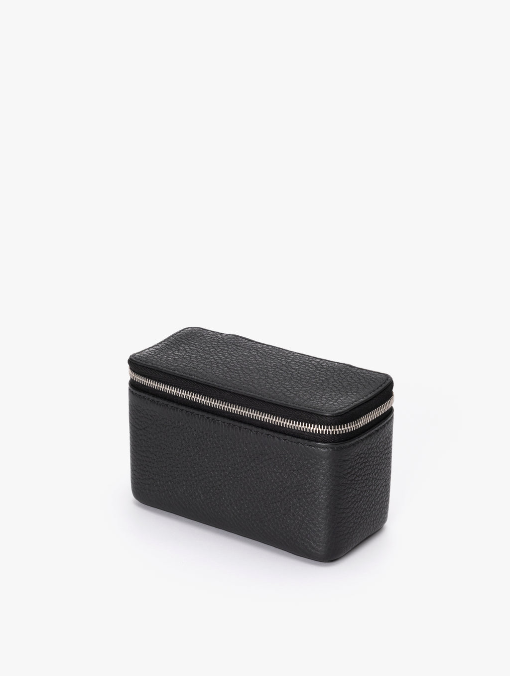 COW LEATHER SMALL CONTAINER E : BLACK
