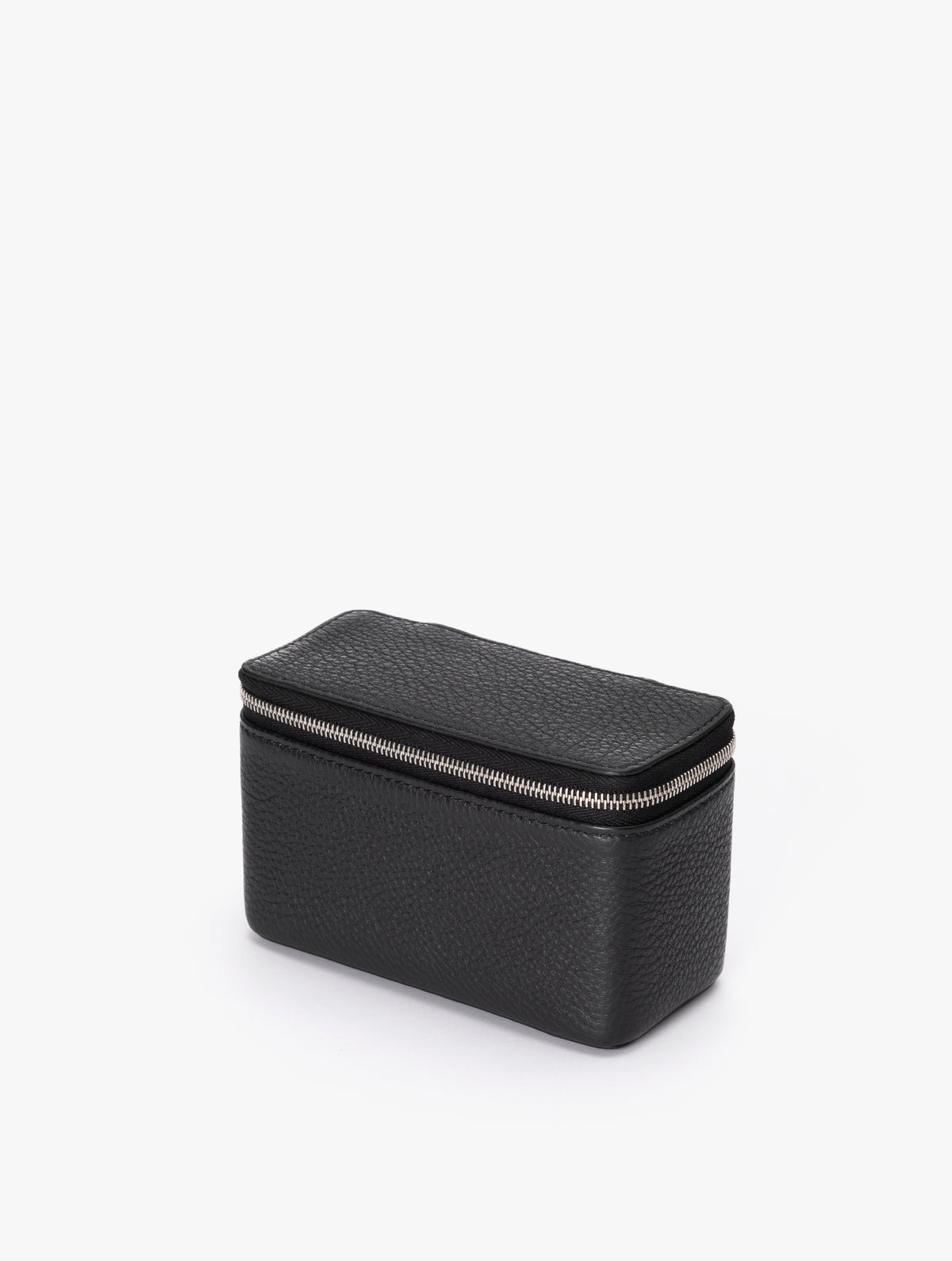 COW LEATHER SMALL CONTAINER E : BLACK