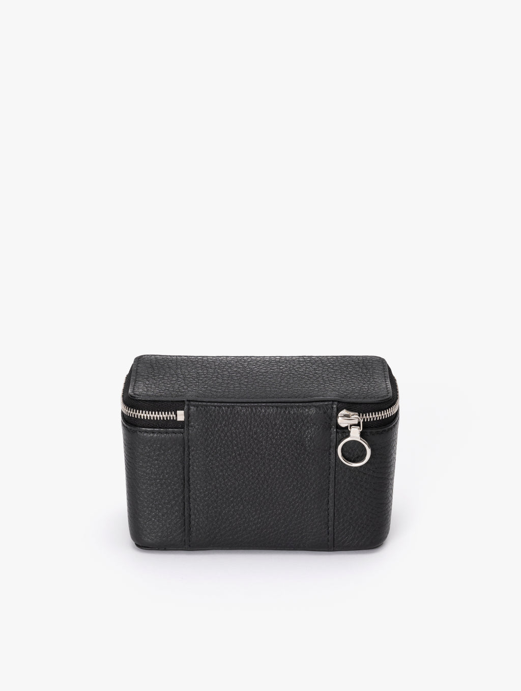 COW LEATHER SMALL CONTAINER E : BLACK
