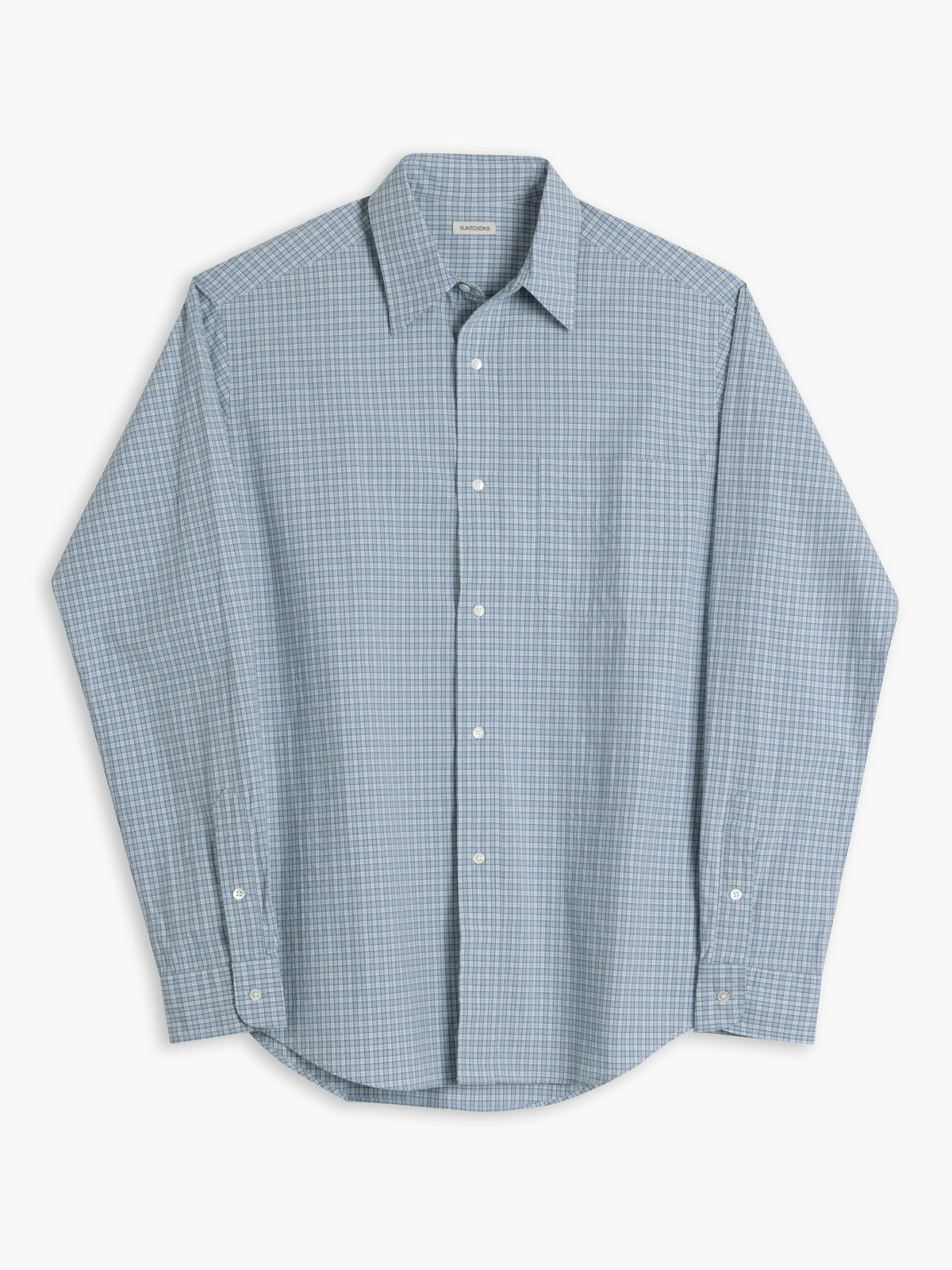 IVOR REGULAR COLLAR SHIRT : BLUE CHECK