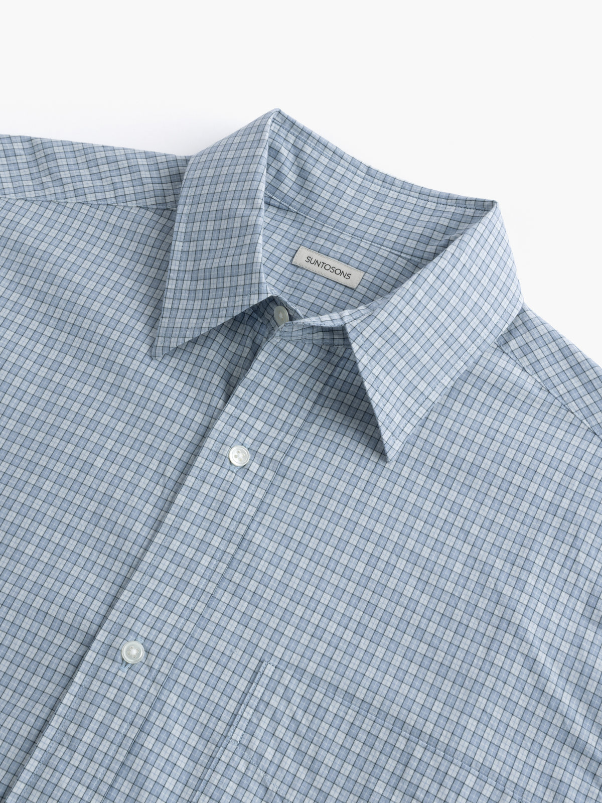IVOR REGULAR COLLAR SHIRT : BLUE CHECK