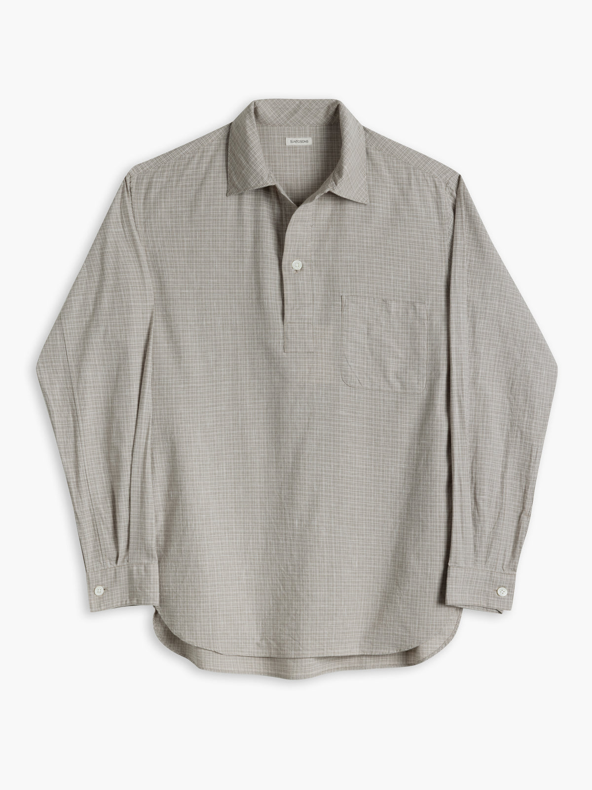 RUMI POPOVER SHIRT : BEIGE CHECK