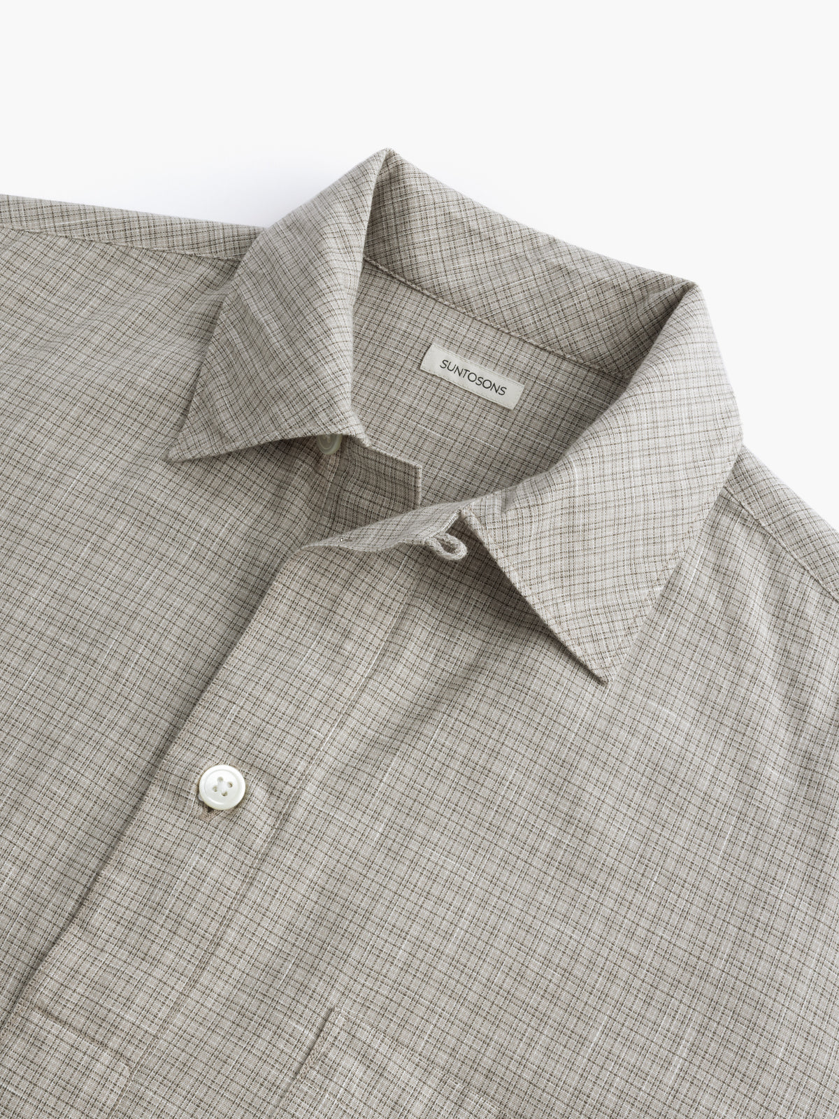 RUMI POPOVER SHIRT : BEIGE CHECK