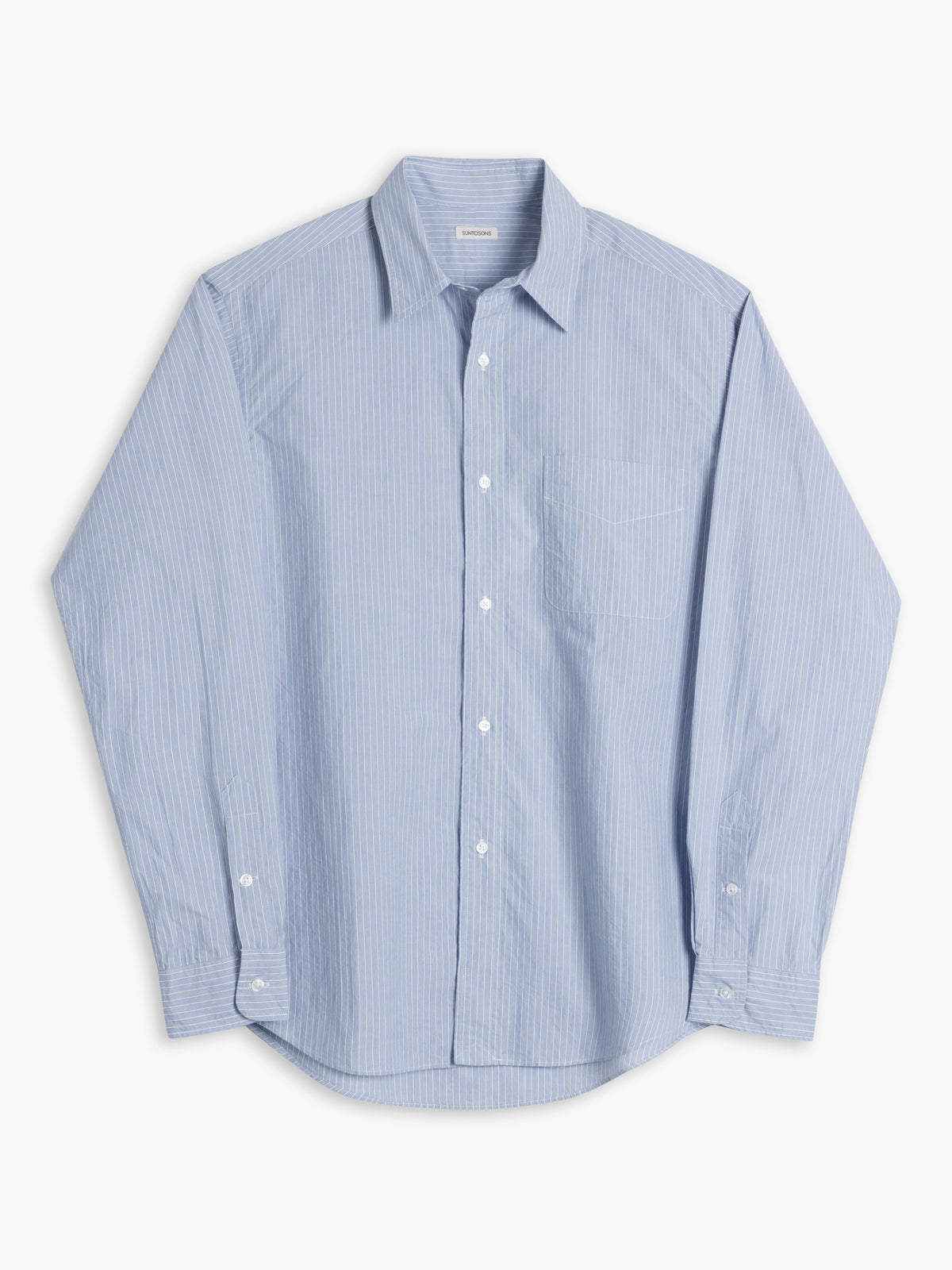IVOR REGULAR COLLAR SHIRT : BLUE STRIPE