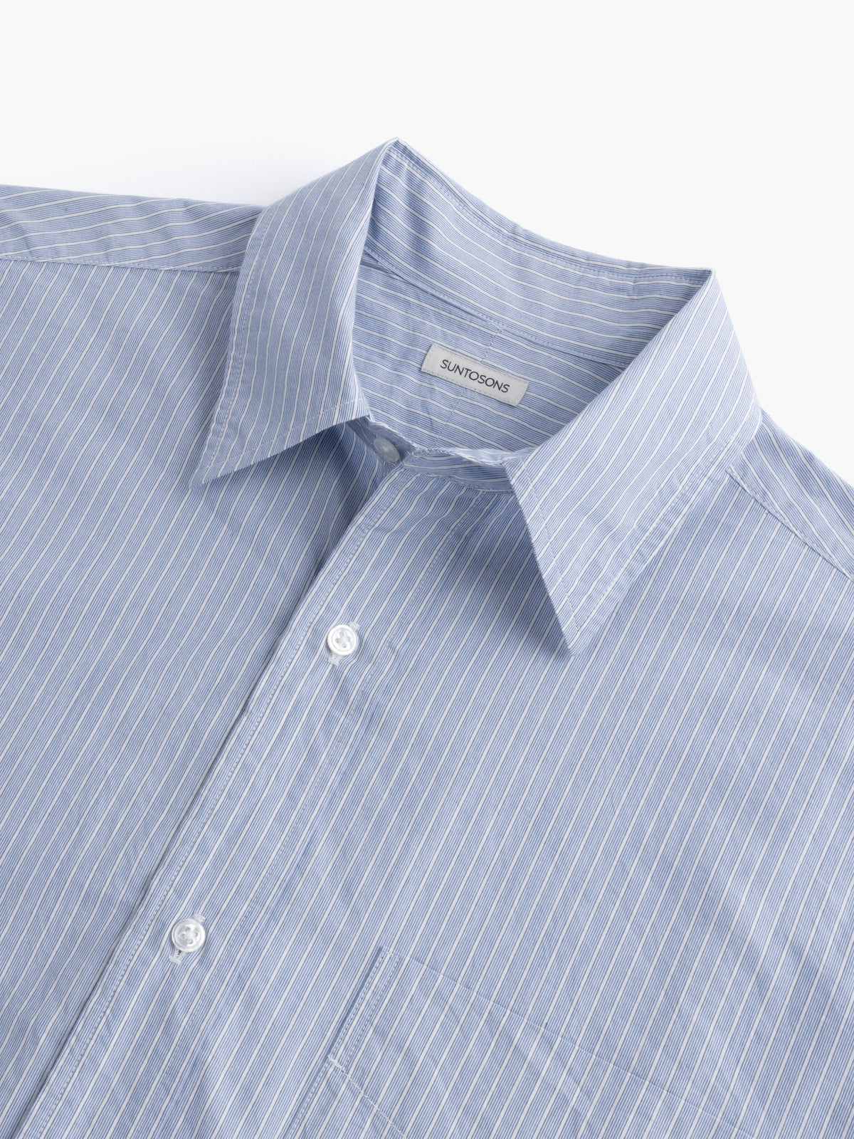 IVOR REGULAR COLLAR SHIRT : BLUE STRIPE