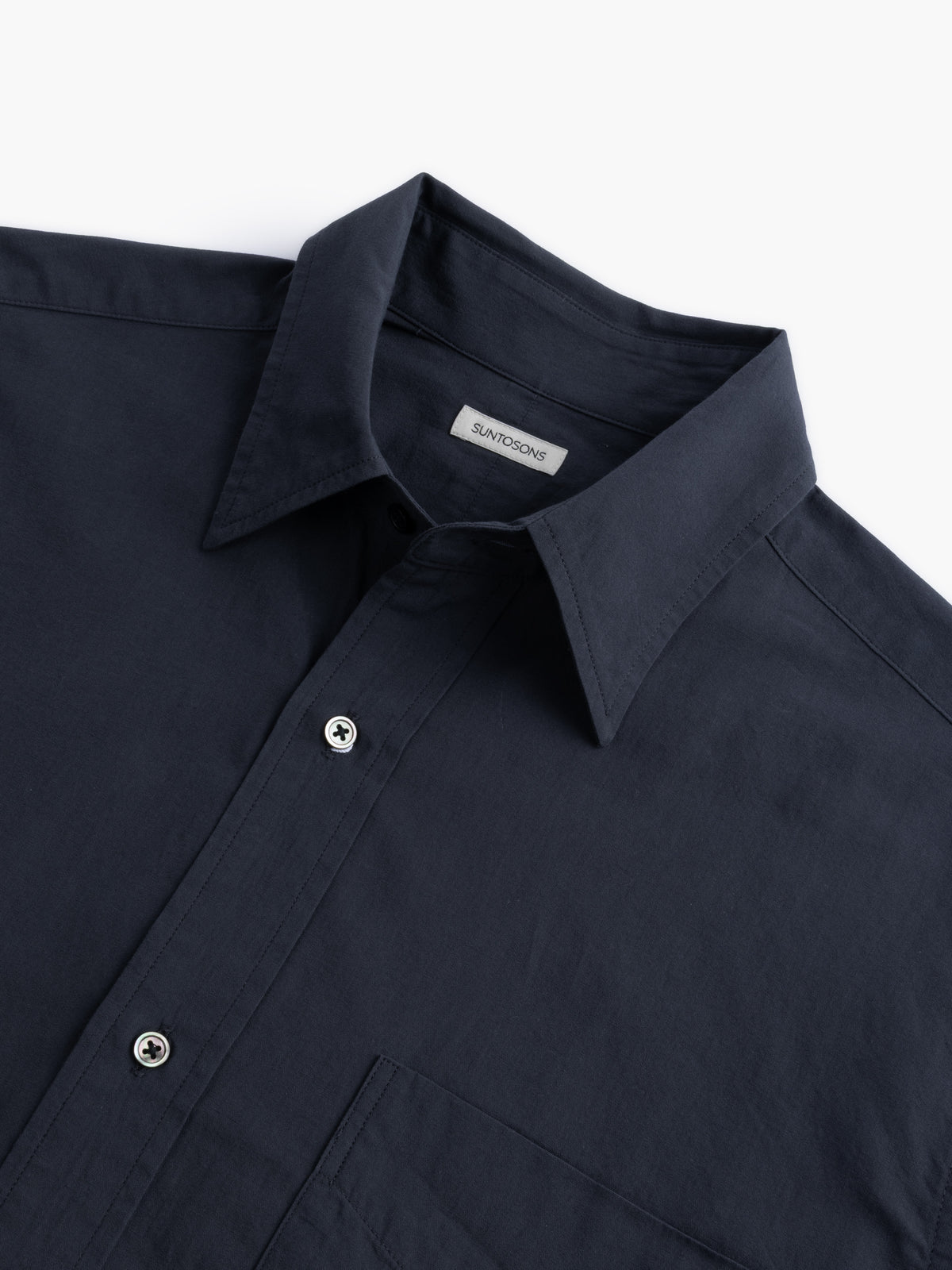 IVOR REGULAR COLLAR SHIRT : CHARCOAL BLUE
