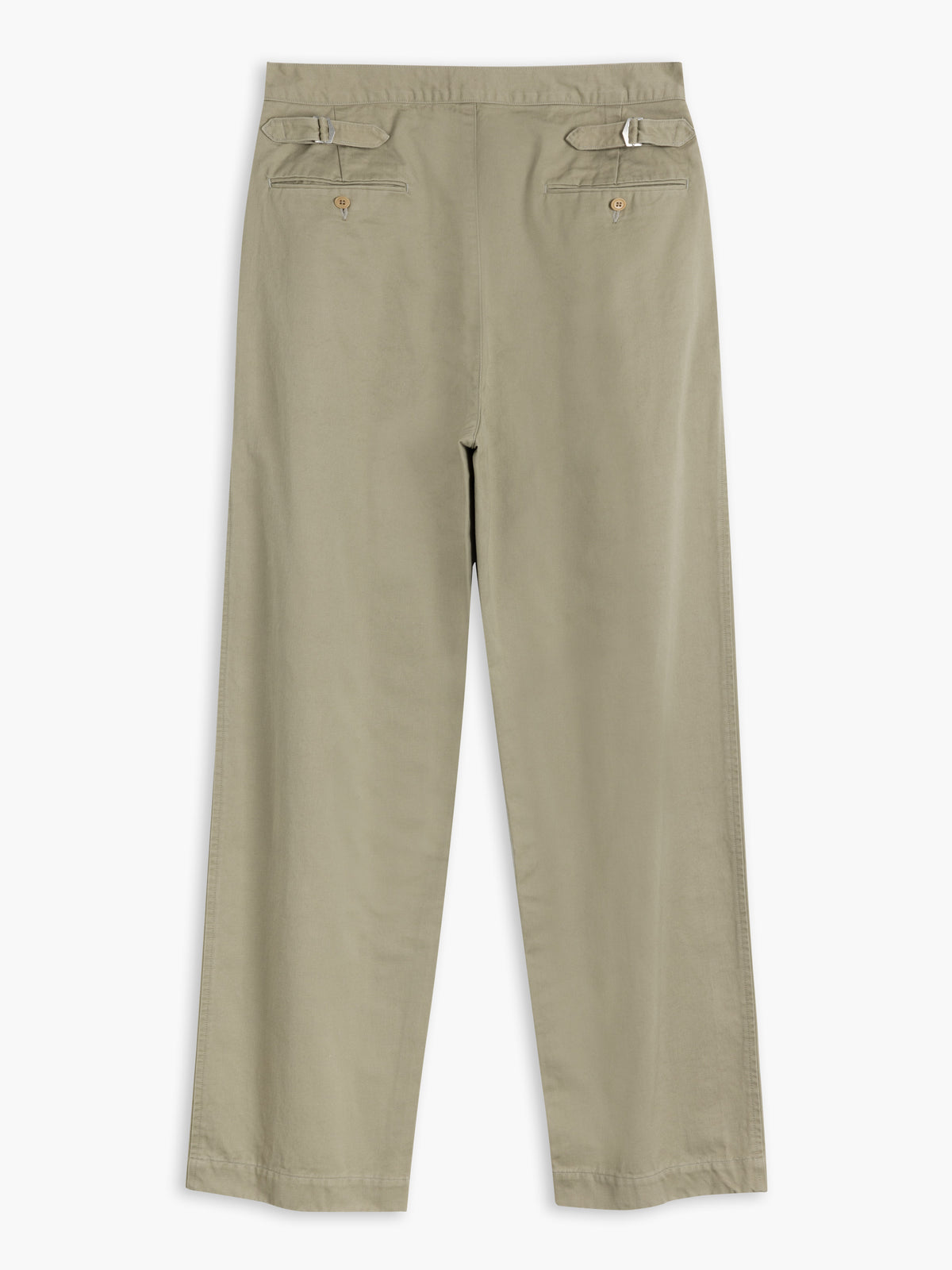 DAVID TWO PLEATED WIDE CHINO : BEIGE