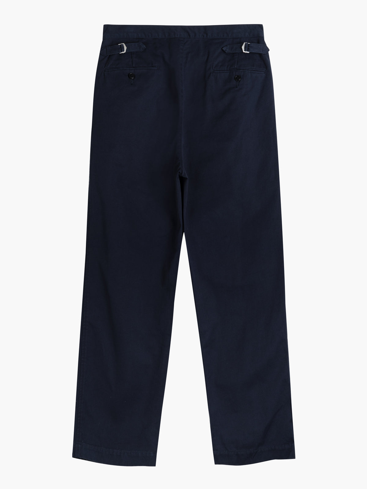 DAVID TWO PLEATED WIDE CHINO : NAVY