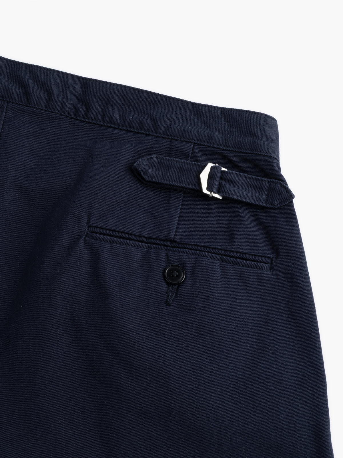 DAVID TWO PLEATED WIDE CHINO : NAVY